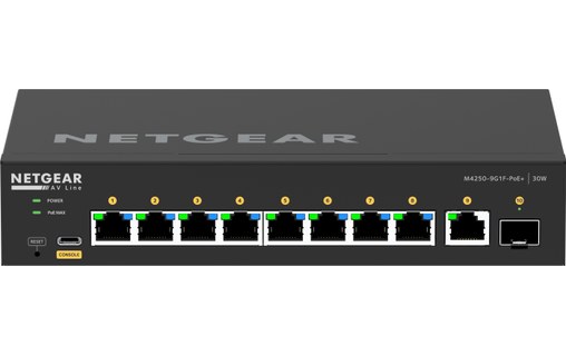 Switch Ethernet NETGEAR GSM4210PD-100EUS 8 ports - Manageable, PoE, L2/L3