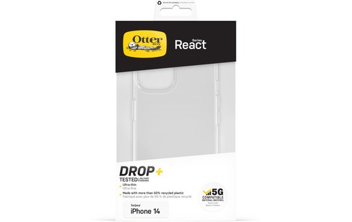 OtterBox React Série Coque pour iPhone 14, Antichoc, anti-chute, ultra-mince, pr