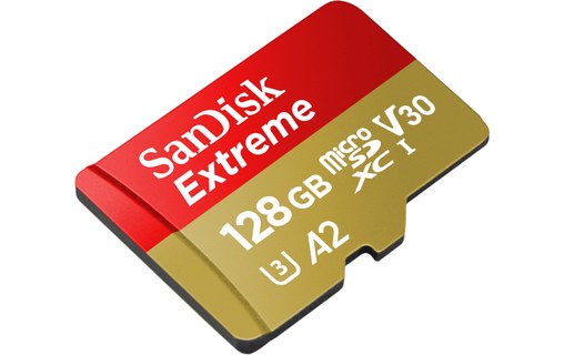 Carte microSDXC SanDisk Extreme 128 Go avec adaptateur SD, V30