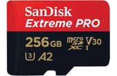 Carte microSDXC SanDisk Extreme Pro 256 Go avec adaptateur SD, UHS-I, V30