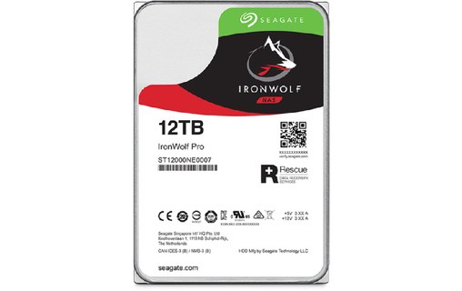 Seagate IronWolf Pro 12 To - Disque dur 7200 tr/min pour NAS - ST12000NT001