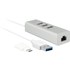 Novodio Hub 3 ports USB 3.0 + Gigabit Ethernet avec adaptateur USB-C
