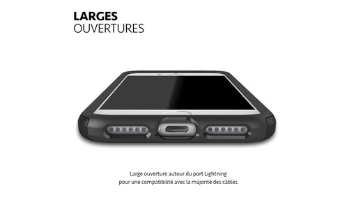 Patchworks LEVEL Noir - Coque pour iPhone 7