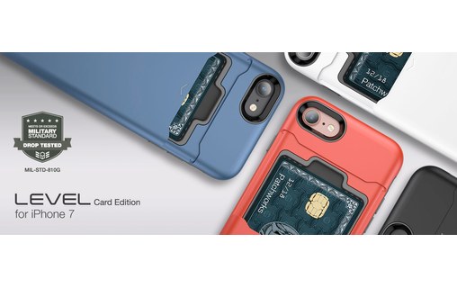 Patchworks LEVEL Card Edition Navy - Coque pour iPhone 7