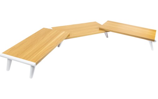 Support double moniteur en bois - Dual Monitor Stand - 2 écrans