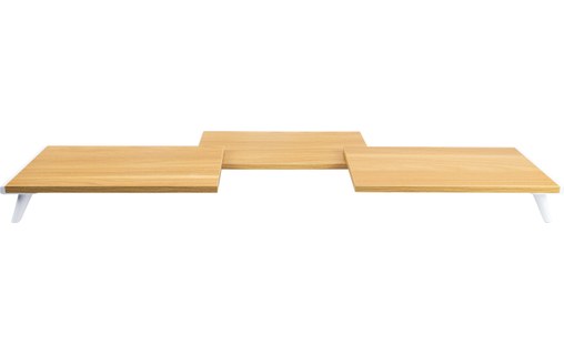 Support double moniteur en bois - Dual Monitor Stand - 2 écrans