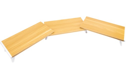 Support double moniteur en bois - Dual Monitor Stand - 2 écrans