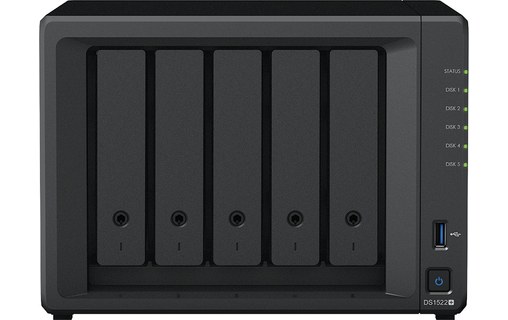 DS1522+ 40To Synology - Serveur NAS avec disques durs 5x8To