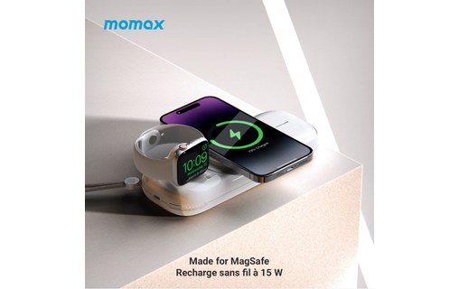 Batterie externe sans fil MagSafe 37Wh - iPhone/Watch/AirPods - Momax AirBox Go