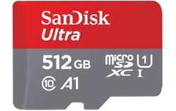 Carte microSDXC SanDisk Ultra 512 Go avec adaptateur SD, UHS-I