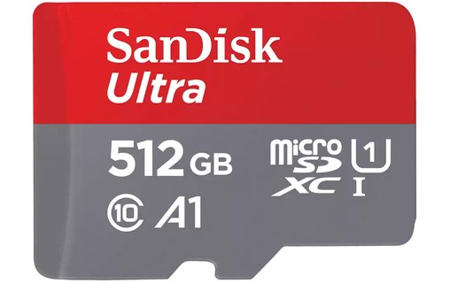 Carte microSDXC SanDisk Ultra 512 Go avec adaptateur SD, UHS-I