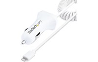 StarTech.com Chargeur Voiture Lightning avec Câble Spiralé - Chargeur Iphone 1m