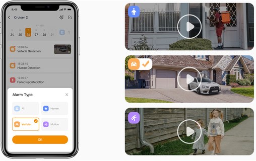 Caméra de surveillance PTZ sans fil extérieure - IMOU Cruiser 2 2K Wi-Fi