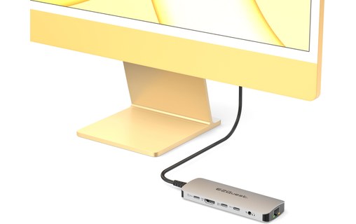 Dock USB-C multimédia 10 ports - EZQuest X40031 - HDMI 4K, USB-C, USB-A, RJ45