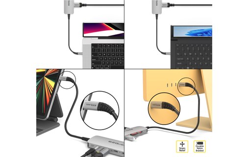 Dock USB-C multimédia 10 ports - EZQuest X40031 - HDMI 4K, USB-C, USB-A, RJ45