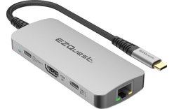 Dock USB-C multimédia 7 ports - EZQuest X40227 - HDMI 4K, USB-C, USB-A, RJ45