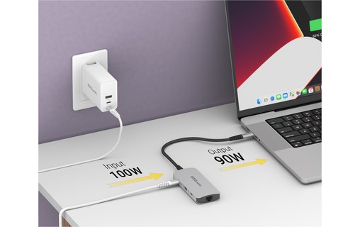 Dock USB-C multimédia 7 ports - EZQuest X40227 - HDMI 4K, USB-C, USB-A, RJ45