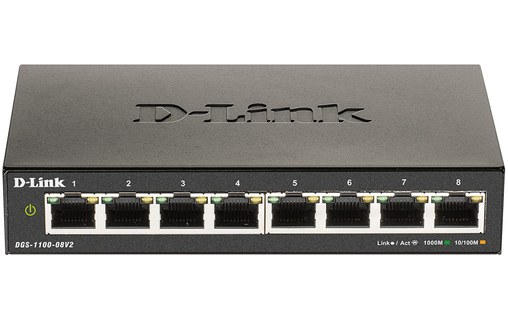 Switch Ethernet D-LINK DGS-1100-08V2 8 ports - Manageable, L2