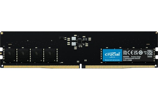 Mémoire RAM Crucial 64 Go DDR5 U-DIMM 5600 MHz - CT64G56C46U5