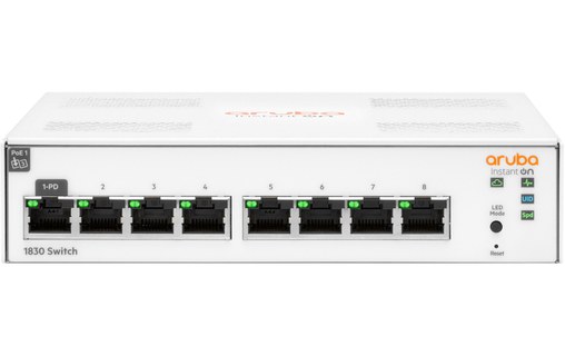 Switch Ethernet Aruba Instant On 1830 / JL810A#ABB 8 ports - Manageable, L2