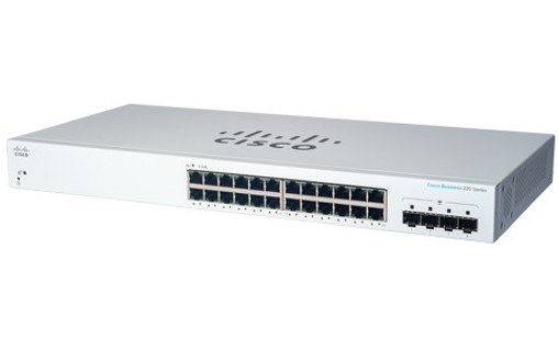 Cisco CBS220-24T-4G Géré L2 Gigabit Ethernet (10/100/1000) 1U Blanc