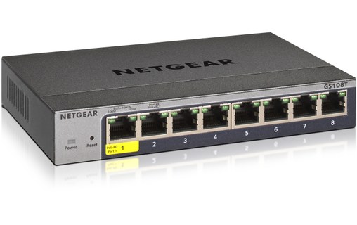 Switch Ethernet NETGEAR GS108Tv3 8 ports - Manageable, L2