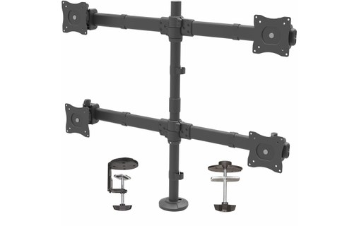 StarTech.com Support de bureau pour 4 écrans - Bras d'écran articulé - Acier rob