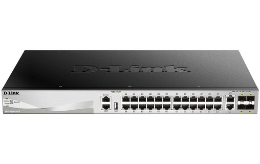 Switch Ethernet D-LINK DGS-3130-30TS/E 24 ports - 10 GbE, Manageable, L3