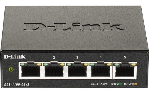 Switch Ethernet D-LINK DGS-1100-05V2/E 5 ports - Manageable, L2