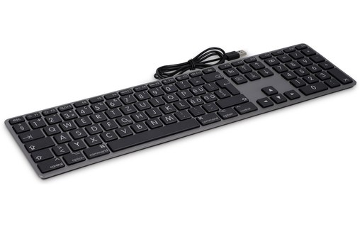 Clavier pour Mac LMP À gros caractères - KB-1243-BIG - Gris sidéral