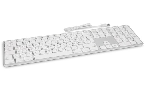 Clavier pour Mac LMP À gros caractères - KB-1243-BIG - Argent