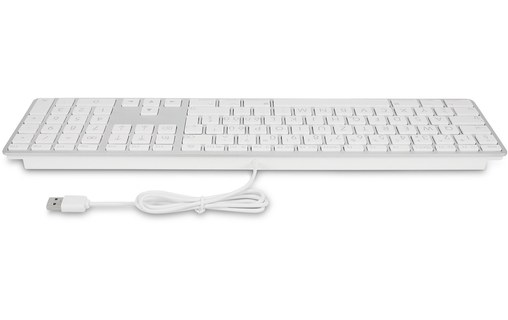 Clavier pour Mac LMP À gros caractères - KB-1243-BIG - Argent