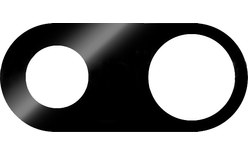 Lentille de protection de caméra arrière pour iPhone 8 Plus - Noir