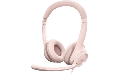 Micro-casque Logitech H390, Rose - USB