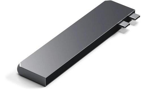 Dock USB-C 7 ports pour MacBook Air / Pro - Satechi Pro Hub Slim - Gris sidéral
