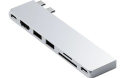 Dock USB-C 7 ports pour MacBook Air / Pro - Satechi Pro Hub Slim - Argent