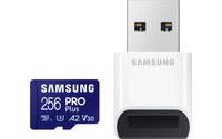 Carte microSDXC Samsung PRO Plus 256 Go avec adaptateur USB, UHS-I, V30