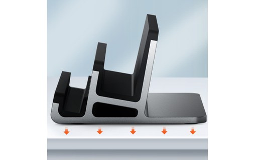 Support bureau double fente pour MacBook, iPad, iPhone Satechi Gris