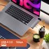 Hub USB C dual pour MacBook HDMI 2 USB USB C Ethernet Micro-SD Satechi Gris