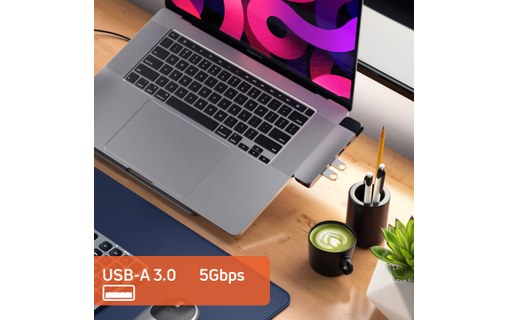 Hub USB C dual pour MacBook HDMI 2 USB USB C Ethernet Micro-SD Satechi Gris