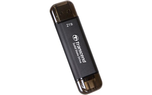 Transcend ESD310 2 To - Noir - SSD externe USB-C & USB-A