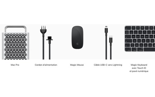 Apple Mac Pro Tour M2 Ultra 2023 CPU 24 Coeurs GPU 60 Coeurs SSD 1 To 64 Go Ram