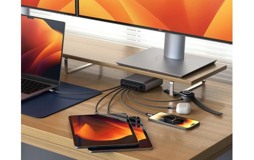 Chargeur USB-C 200 W GaN 6 ports pour MacBook Pro, iPad et iPhone - Satechi