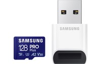 Carte microSDXC Samsung PRO Plus 128 Go avec adaptateur USB, UHS-I, V30