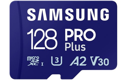 Carte microSDXC Samsung PRO Plus 128 Go avec adaptateur USB, UHS-I, V30