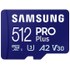 Carte microSDXC Samsung PRO Plus 512 Go avec adaptateur USB, UHS-I, V30