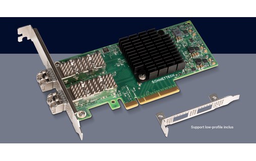 Carte réseau PCIe 2 x SFP28 25 Gigabit Ethernet pour Mac Pro/PC - Sonnet Twin25G