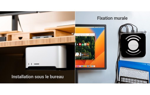Système de fixation pour Mac Studio (bureau, mur) - Sonnet MacCuff Studio