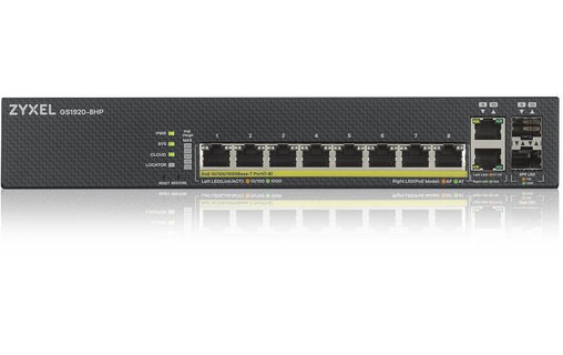 Switch Ethernet ZYXEL GS1920-8HPV2 8 ports - Manageable, PoE