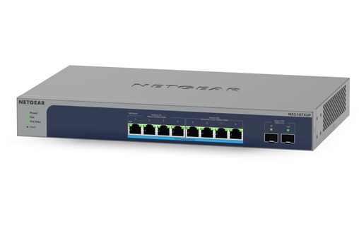 Switch Ethernet NETGEAR MS510TXUP-100EUS 8 ports - 10 GbE, Manageable, PoE, L2+
